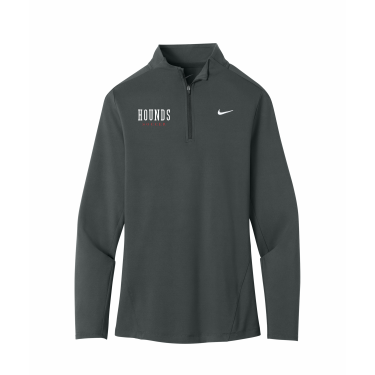 Duluth East Boys Soccer - Women's Nike Dri-FIT Stride 1/2-Zip NKIO8141 with right chest Hounds Soccer logo