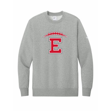 East HS Football - Nike Club Fleece Sleeve Swoosh Crew NKFD9863, with full front logo
