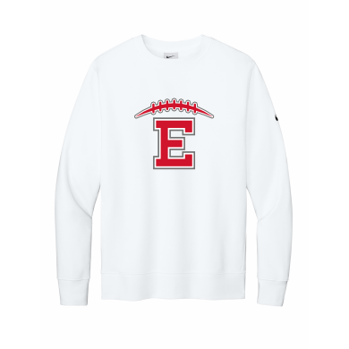 East HS Football - Nike Club Fleece Sleeve Swoosh Crew NKFD9863, with full front logo