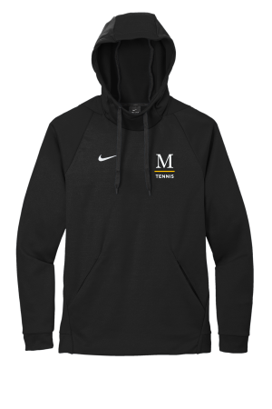 Marshall Tennis - Nike Therma-FIT Pullover Fleece Hoodie with embroidered M Tennis left chest logo