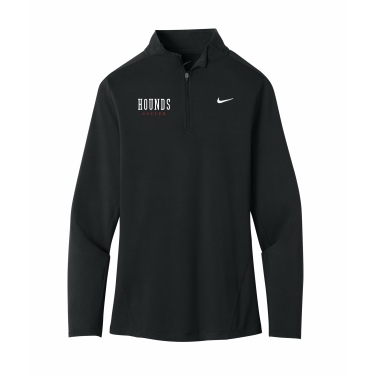 Duluth East Boys Soccer - Women's Nike Dri-FIT Stride 1/2-Zip NKIO8141 with right chest Hounds Soccer logo
