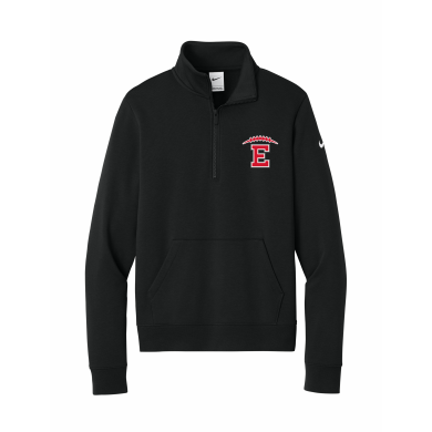 East HS Football - Women's Nike Club Fleece Sleeve Swoosh 1/2-Zip NKDX6720 with embroidered left chest logo