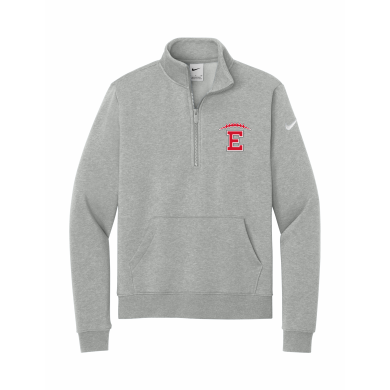 East HS Football - Women's Nike Club Fleece Sleeve Swoosh 1/2-Zip NKDX6720 with embroidered left chest logo