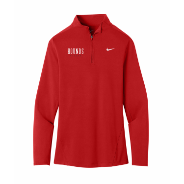 Duluth East Boys Soccer - Women's Nike Dri-FIT Stride 1/2-Zip NKIO8141 with right chest Hounds Soccer logo