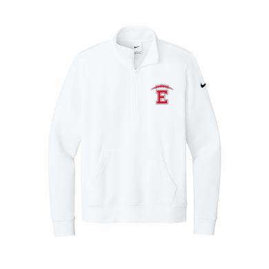 East HS Football - Women's Nike Club Fleece Sleeve Swoosh 1/2-Zip NKDX6720 with embroidered left chest logo