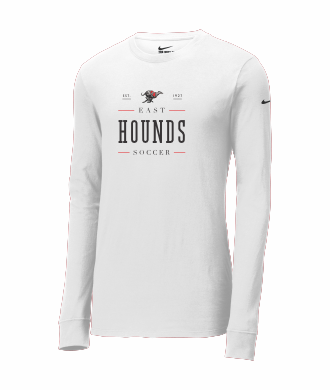 Duluth East Boys Soccer - Adult Nike Dri-FIT Cotton/Poly Long Sleeve Tee NKBQ5230 with full front logo 1