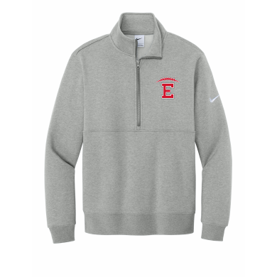 East HS Football - Adult Nike Club Fleece Sleeve Swoosh 1/2-Zip NKDX6718 with embroidered left chest logo