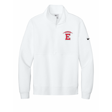 East HS Football - Adult Nike Club Fleece Sleeve Swoosh 1/2-Zip NKDX6718 with embroidered left chest logo