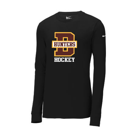 Denfeld Hockey - Nike Dri-FIT Cotton/Poly Long Sleeve Tee with full color Denfeld Hockey heat transfer logo