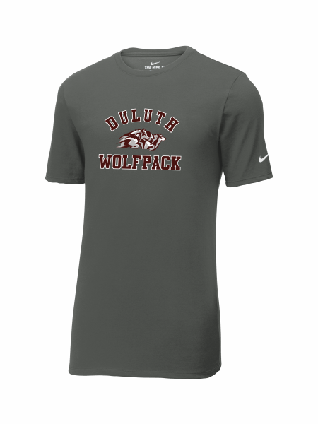Wolfpack Girls H.S. Lacrosse - Nike Dri-FIT Cotton/Poly Tee NKBQ5231 with Duluth Wolfpack Lacrosse logo 2