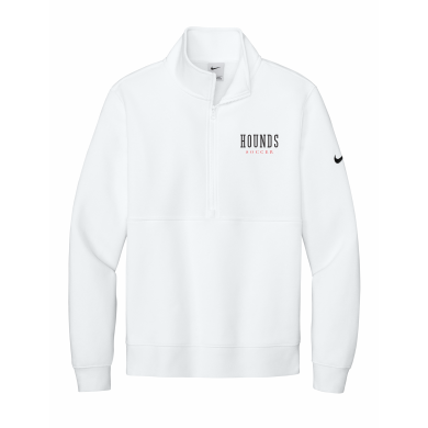 Duluth East Boys Soccer - Adult Nike Club Fleece Sleeve Swoosh 1/2-Zip NKDX6718 with embroidered left chest Hounds Soccer