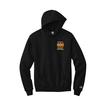 Denfeld Volleyball - Champion S700 Powerblend® Pullover Hoodie with embroidered Denfeld Volleyball logo on the left chest