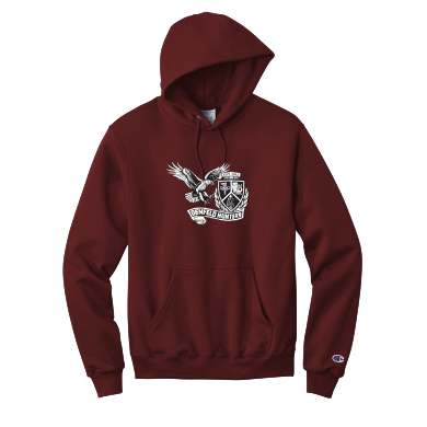 Denfeld Boys Soccer - Adult Champion® Powerblend® Pullover Hoodie with full front logo option 2