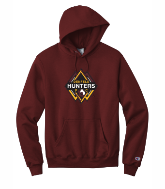 Denfeld Boys Soccer - Adult Champion® Powerblend® Pullover Hoodie with full front logo option 1