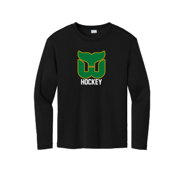 Woodland Hockey - Youth Sport-Tek Long Sleeve PosiCharge Competitor Tee with full color Woodland Hockey logo