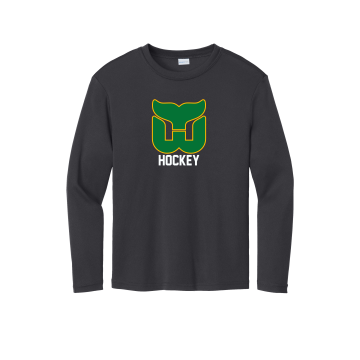 Woodland Hockey - Youth Sport-Tek Long Sleeve PosiCharge Competitor Tee with full color Woodland Hockey logo