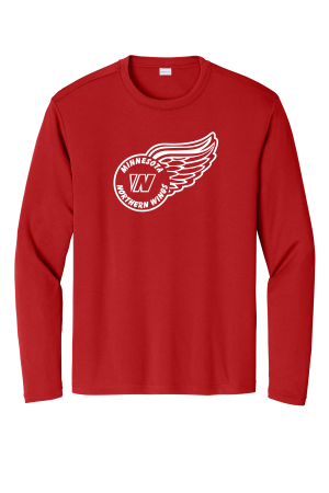 Northern Wings - YOUTH Sport-Tek Long Sleeve PosiCharge® Competitor™ Tee with one color heat transfer logo