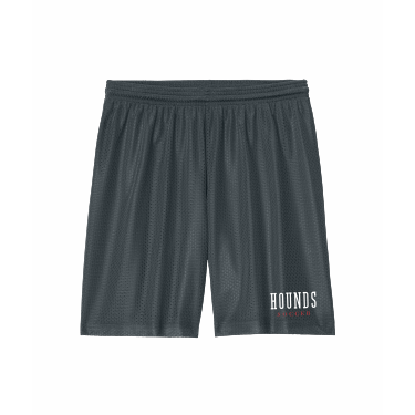 Duluth East Boys Soccer - Sport-Tek® PosiCharge® Mesh 7” Short ST5100 with Hounds Soccer on the left leg