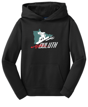 Team Duluth -  Sport-Tek YST244 Youth Sport-Wick® Fleece Hooded Pullover with full front heat transfer logo