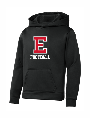 East Youth Football - Youth Sport-Tek® Sport-Wick® Fleece Hooded Pullover YST244 with full front logo