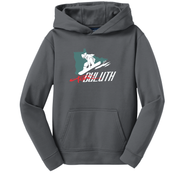 Team Duluth -  Sport-Tek YST244 Youth Sport-Wick® Fleece Hooded Pullover with full front heat transfer logo