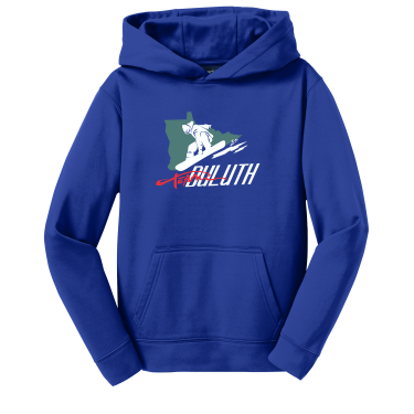 Team Duluth -  Sport-Tek YST244 Youth Sport-Wick® Fleece Hooded Pullover with full front heat transfer logo