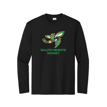 Duluth Heights - Youth Sport-Tek Long Sleeve PosiCharge Competitor Tee with front Duluth Heights logo
