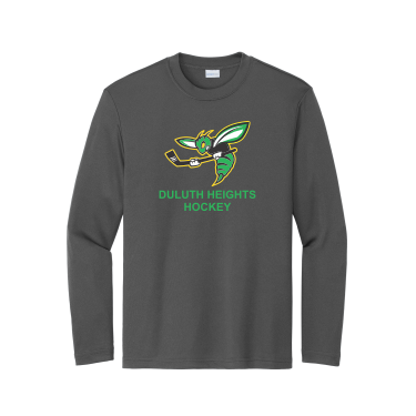 Duluth Heights - Youth Sport-Tek Long Sleeve PosiCharge Competitor Tee with front Duluth Heights logo