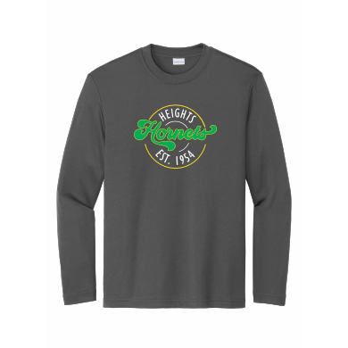 Duluth Heights - Youth Sport-Tek Long Sleeve PosiCharge Competitor Tee with full front logo