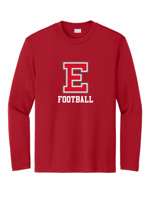 East Youth Football - Youth Sport-Tek® Long Sleeve PosiCharge® Competitor™ Tee with full front logo