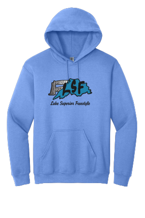 LSF- Gildan® - 18500 Heavy Blend™ Hooded Sweatshirt with patch and embroidered logo