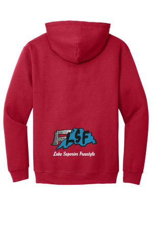 LSF- Gildan® - 18500 Heavy Blend™ Hooded Sweatshirt with patch and embroidered logo