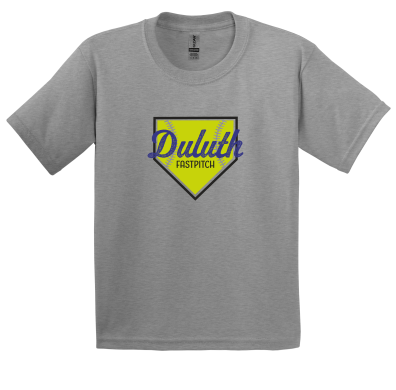 Duluth Fastpitch - Gildan 2000B Youth Ultra Cotton® 100% US Cotton T-Shirt with full color heat transfer logo
