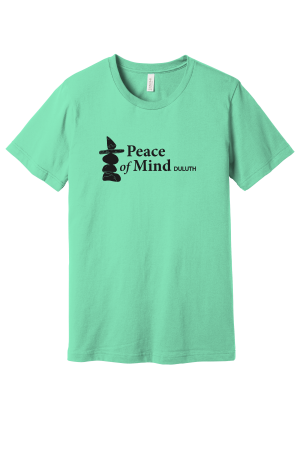 Peace of Mind BELLA+CANVAS ® Unisex Jersey Short Sleeve Tee with one color heat transfer logo