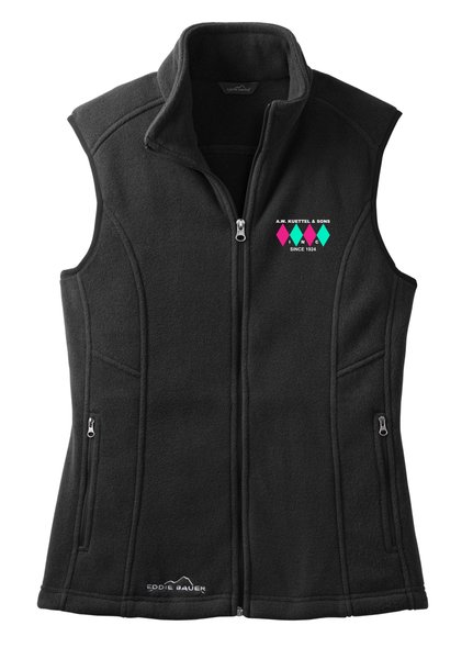 A.W. Kuettel EB205 Eddie Bauer® - Ladies Fleece Vest with embroidered left chest logo