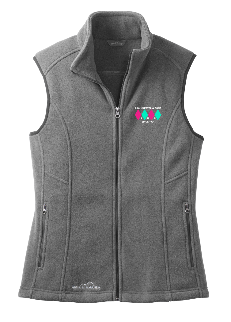 A.W. Kuettel EB205 Eddie Bauer® - Ladies Fleece Vest with embroidered left chest logo