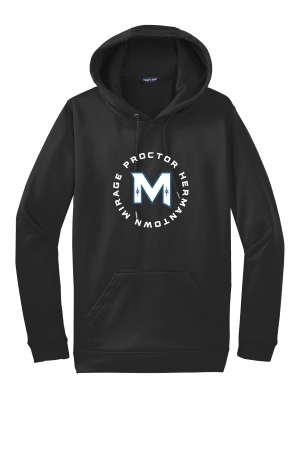 Mirage Hockey- Sport-Tek Adult F244 Sport-Wick Fleece Hooded Pullover with cut twill and embroidered logo