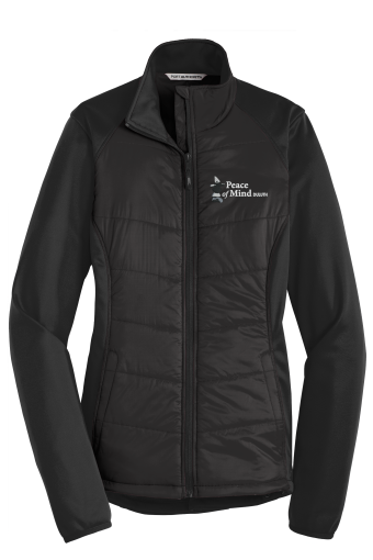 Peace of Mind L787 LADIES Port Authority® Hybrid Soft Shell Jacket with embroidered logo