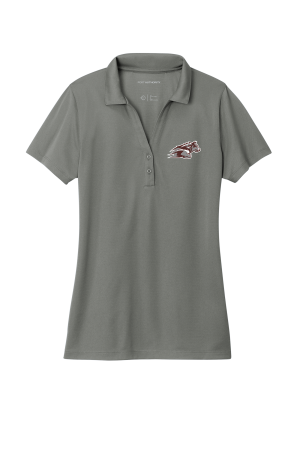 Duluth Lacrosse - LK863  Port Authority® Ladies C-FREE™ Performance Polo with embroidered wolf head on the left chest