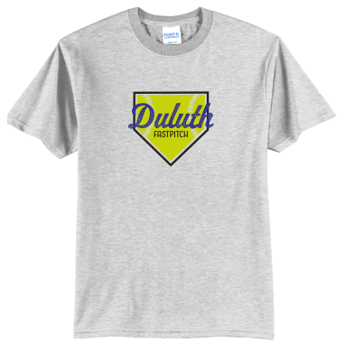 Duluth Fastpitch - Port & Company PC55 Core Blend Tee with full color heat transfer logo