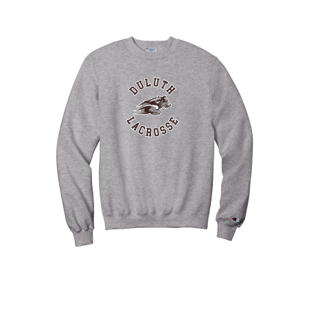 Duluth Lacrosse - Champion® Powerblend® Crewneck Sweatshirt S6000 with full color heat transfer logo