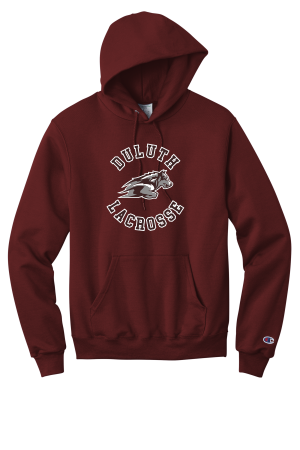 Duluth Lacrosse - Adult Champion® Powerblend® Pullover Hoodie with full color heat transfer logo