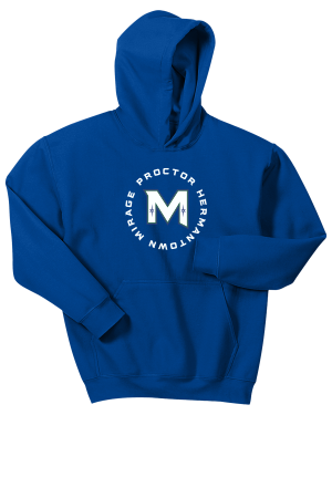 Mirage Hockey- Gildan - Youth Heavy Blend 18500B Hooded Sweatshirt with full color heat transfer logo