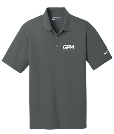 GPM 637167 Nike Dri-FIT Vertical Mesh Polo with White embroidered logo