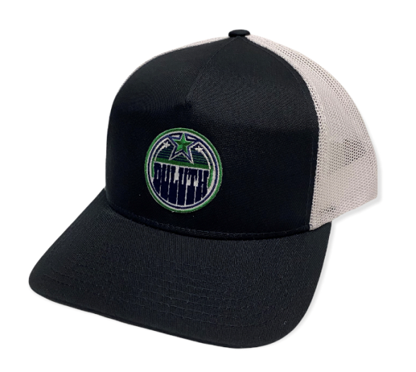 Duluth Squirt Hockey- Pacific Head Wear 5-PANEL TRUCKER SNAPBACK CAP with embroidered patch logo