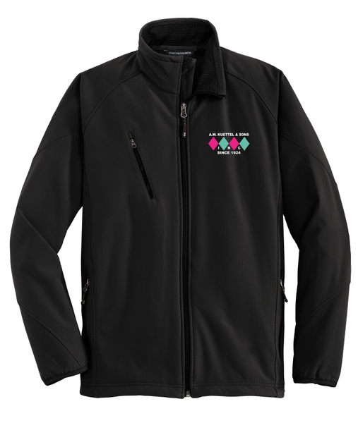 AWK J705 Port Authority® Textured Soft Shell Jacket with embroidered logo