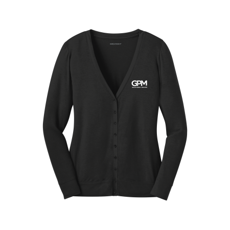 GPM - Port Authority® Ladies Concept Cardigan L545 with white left chest GPM embroidered logo