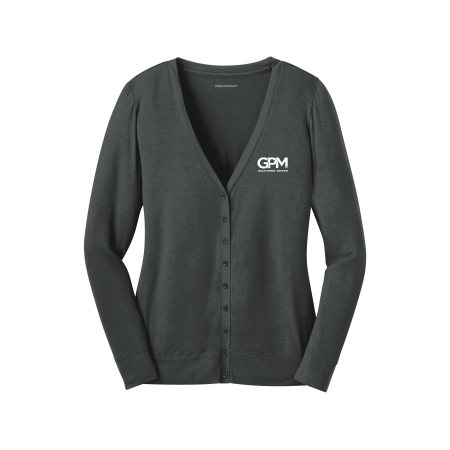 GPM - Port Authority® Ladies Concept Cardigan L545 with white left chest GPM embroidered logo