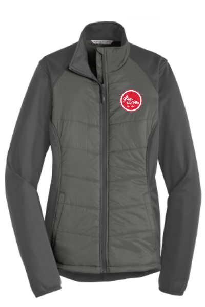 LADIES GLEN AVON L787 Port Authority® Hybrid Soft Shell Jacket with embroidered CIRCLE logo