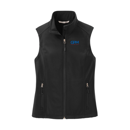 GPM - L325  Port Authority® Ladies Core Soft Shell Vest with full color embroidery